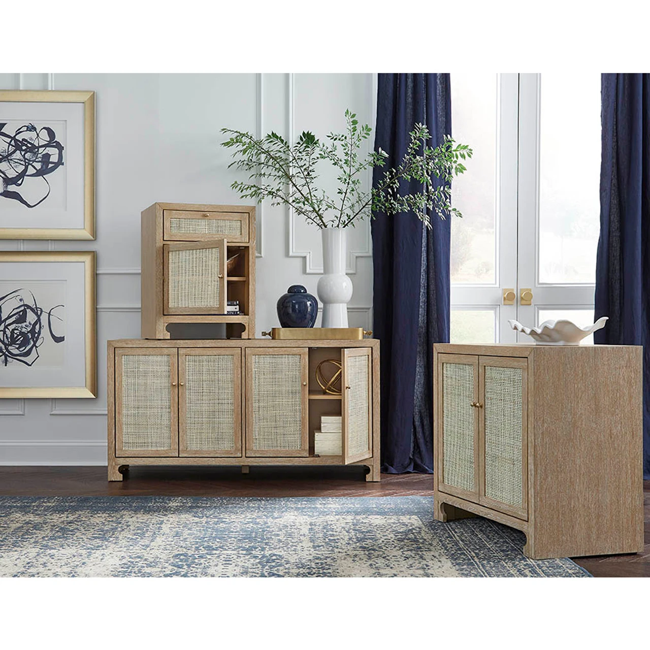 Worlds Away One Door Cabinet - Cane Door Front - Cerused Oak 7 Worlds Away One Door Cabinet - Cane Door Front - Cerused Oak - Image 7