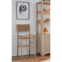 Worlds Away Woven Back Bar Stool - Rush Seat - Cerused Oak 14 Worlds Away Woven Back Bar Stool - Rush Seat - Cerused Oak -Worlds Away WA 6E Carson WS WEB SIZE 49042.1685999427 ni 89215.1707481655