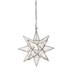 Worlds Away Small Clear Star Chandelier