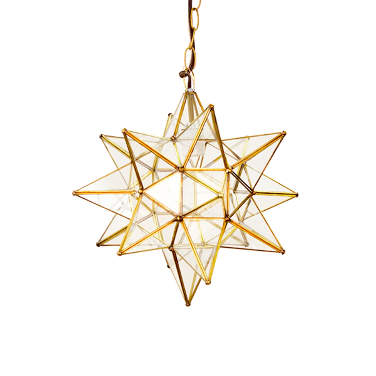 Worlds Away 20" X-Large Clear Star - Brass 1 Worlds Away 20" X-Large Clear Star - Brass