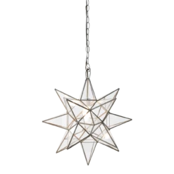 Worlds Away Medium Clear Star Chandelier