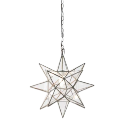 Worlds Away Large Clear Star Chandelier