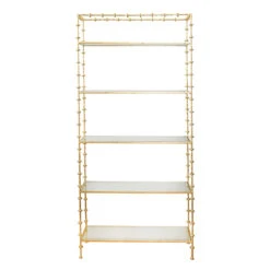 Worlds Away Sculpted Etageres - Ring Detail - Gold Leaf