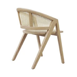 Worlds Away Cane Barrel Back Dining Chair - Cerused Oak -Worlds Away WA AERO CO ANGLE BACK 21349.1692026484 ni 89207.1707481603