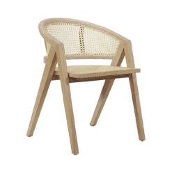 Worlds Away Cane Barrel Back Dining Chair - Cerused Oak -Worlds Away WA AERO CO 14083.1692026480 ni 92909.1707481603