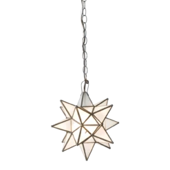 Worlds Away Large Star Chandelier With Frosted Glass