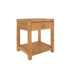 Worlds Away Small One Drawer End Table - Rattan - Brushed Brass Cup Pull 16 Worlds Away Small One Drawer End Table - Rattan - Brushed Brass Cup Pull -Worlds Away WA ALLISON ANGLE 52883.1695230014 ni 56859.1707481613