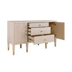 Worlds Away Buffet - Acrlyic And Brass Hardware - Cerused Oak -Worlds Away WA AMHERST CO OPEN 70291.1647957226 ni 22009.1707481616