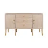 Worlds Away Buffet - Acrlyic And Brass Hardware - Cerused Oak