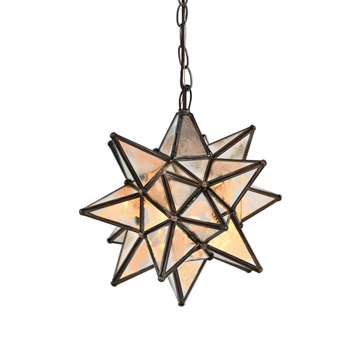 Worlds Away Small Star Chandelier With Antique Mirror 2 Worlds Away Small Star Chandelier With Antique Mirror - Image 2