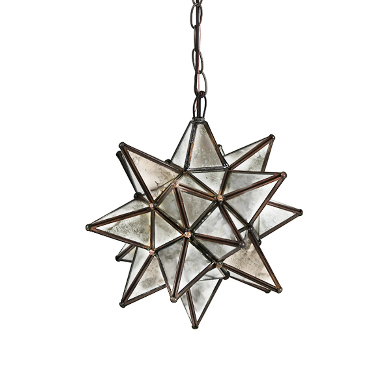Worlds Away Small Star Chandelier With Antique Mirror 3 Worlds Away Small Star Chandelier With Antique Mirror - Image 3