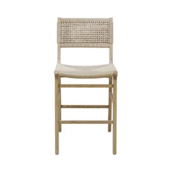 Worlds Away Woven Back Counter Stool - Rush Seat - Cerused Oak -Worlds Away WA ASTRID CO FRONT 19070.1619202316 ni 47051.1707481622