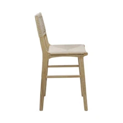 Worlds Away Woven Back Counter Stool - Rush Seat - Cerused Oak -Worlds Away WA ASTRID CO SIDE 98105.1619202316 ni 88684.1707481622