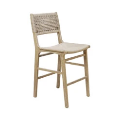 Worlds Away Woven Back Counter Stool - Rush Seat - Cerused Oak -Worlds Away WA ASTRID CO 83048.1619202316 ni 38597.1707481622