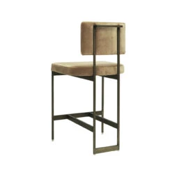 Worlds Away Baylor Counter Stool - Bronze/Camel Velvet -Worlds Away WA BAYLOR BCML BACK 34689.1620682519 ni 28182.1707478897