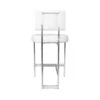 Worlds Away Baylor Counter Stool - Nickel/White