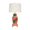 Worlds Away Hand Painted Urn Shape Tole Table Lamp - Palm