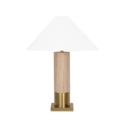 Worlds Away Brushed Brass Base Table Lamp - White Linen Coolie Shade - Cerused Oak 5 Worlds Away Brushed Brass Base Table Lamp - White Linen Coolie Shade - Cerused Oak -Worlds Away WA BISHOP CO 76104.1664833368 ni 71375.1707481631
