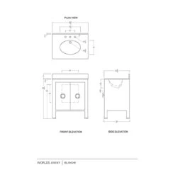 Worlds Away Bath Vanity - Textured White Linen W/ Ant. Brass Hardware, White Marble Top, And Porcelain Sink -Worlds Away WA BLANCHE WEB SIZE 50288.1702074317 ni 04881.1707481636
