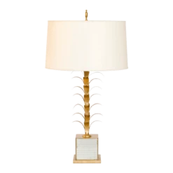 Worlds Away Boca Gold Leaf And Antique Mriror Lamp