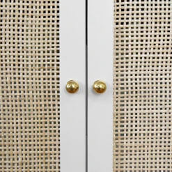 Worlds Away Bath Vanity - Matte White Lacquer - Cane Front Doors, White Marble Top, And Porcelain Sink 8 Worlds Away Bath Vanity - Matte White Lacquer - Cane Front Doors, White Marble Top, And Porcelain Sink -Worlds Away WA BOYD WH HARDWARE 34688.1619201911 ni 44288.1707481638