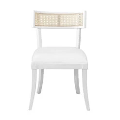 Worlds Away Klismos Dining Chair - Cane Detail - Matte White Lacquer 5 Worlds Away Klismos Dining Chair - Cane Detail - Matte White Lacquer -Worlds Away WA BRITTA WH 22947.1615299323 ni 09676.1707481643
