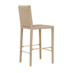 Worlds Away Natural Rope Basketweave Pattern Bar Stool - Antique Brass Stretcher 11 Worlds Away Natural Rope Basketweave Pattern Bar Stool - Antique Brass Stretcher -Worlds Away WA BURBANK BS BACK ANGLE 22352.1683927969 ni 84015.1707481645
