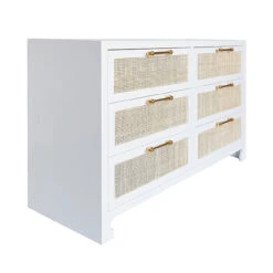 Worlds Away Six Drawer Cane Front Chest - Brass Hardware - Matte White Lacquer Finish 15 Worlds Away Six Drawer Cane Front Chest - Brass Hardware - Matte White Lacquer Finish -Worlds Away WA CARLA WH ANGLE 56915.1619201163 ni 75704.1707481653
