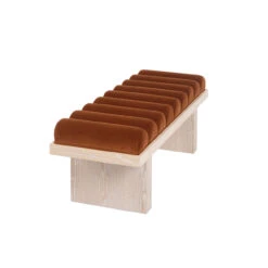 Worlds Away Channeled Seat Bench - Cerused Oak Base - Rust Velvet -Worlds Away WA CASPIAN RST ANGLE 2 64525.1695219804 ni 40254.1707481659