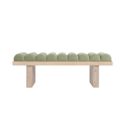Worlds Away Channeled Seat Bench - Cerused Oak Base - Sage Green Velvet 15 Worlds Away Channeled Seat Bench - Cerused Oak Base - Sage Green Velvet -Worlds Away WA CASPIAN SG 18305.1695070567 ni 12146.1707481660