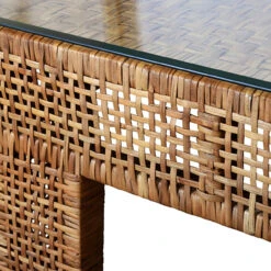 Worlds Away Wide Leg Rattan Coffee Table - Glass Top -Worlds Away WA CHARLE DETAIL 2 22502.1686773799 ni 94947.1707481665