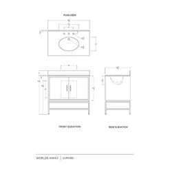 Worlds Away Bath Vanity - Matte Dark Burl Wood And Antique Brass - White Marble Top And Porcelain Sink 9 Worlds Away Bath Vanity - Matte Dark Burl Wood And Antique Brass - White Marble Top And Porcelain Sink -Worlds Away WA CLIFFORD WEB SIZE 86563.1702074457 ni 11451.1707481670