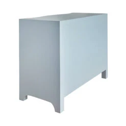 Worlds Away Curved Front Chest - Three Drawers - White Light Blue Textured Linen - Satin Brass Ring Hardware 12 Worlds Away Curved Front Chest - Three Drawers - White Light Blue Textured Linen - Satin Brass Ring Hardware -Worlds Away WA CORA LB BACK 52584.1695066735 ni 46233.1707481674