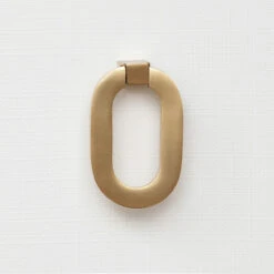 Worlds Away Curved Front Chest - Three Drawers - White Textured Linen - Satin Brass Ring Hardware -Worlds Away WA CORA WH HARDWARE 08026.1695066631 ni 56960.1707481675