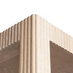 Worlds Away Fluted Etagere - Light Cerused Oak