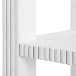 Worlds Away Fluted Etagere - White Washed Oak