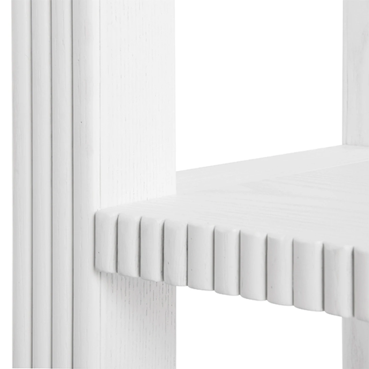 Worlds Away Fluted Etagere - White Washed Oak 2 Worlds Away Fluted Etagere - White Washed Oak - Image 2