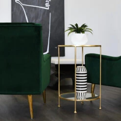 Worlds Away Chico 2 Tier Gold Leafed Side Table With Plain Mirror Tops -Worlds Away WA ChicoTBE Edit 1 61849.1654709260 ni 11606.1707478850