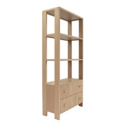 Worlds Away Two Drawer Etagere - Fluted Detail - Natural Oak -Worlds Away WA DAVIE NO ANGLE 30527.1681316016 ni 78634.1707481687