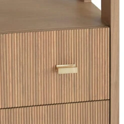 Worlds Away Two Drawer Etagere - Fluted Detail - Natural Oak -Worlds Away WA DAVIE NO DETAIL 05777.1681316229 ni 60691.1707481687
