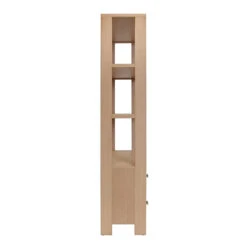 Worlds Away Two Drawer Etagere - Fluted Detail - Natural Oak