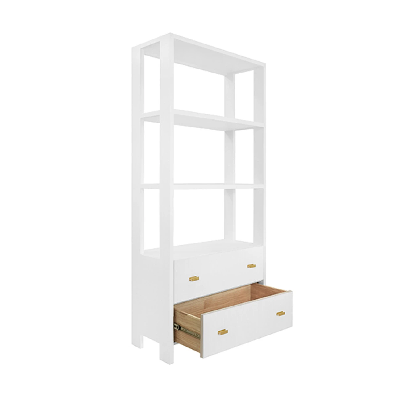 Worlds Away Two Drawer Etagere - Fluted Detail - Matte White Lacquer 1 Worlds Away Two Drawer Etagere - Fluted Detail - Matte White Lacquer