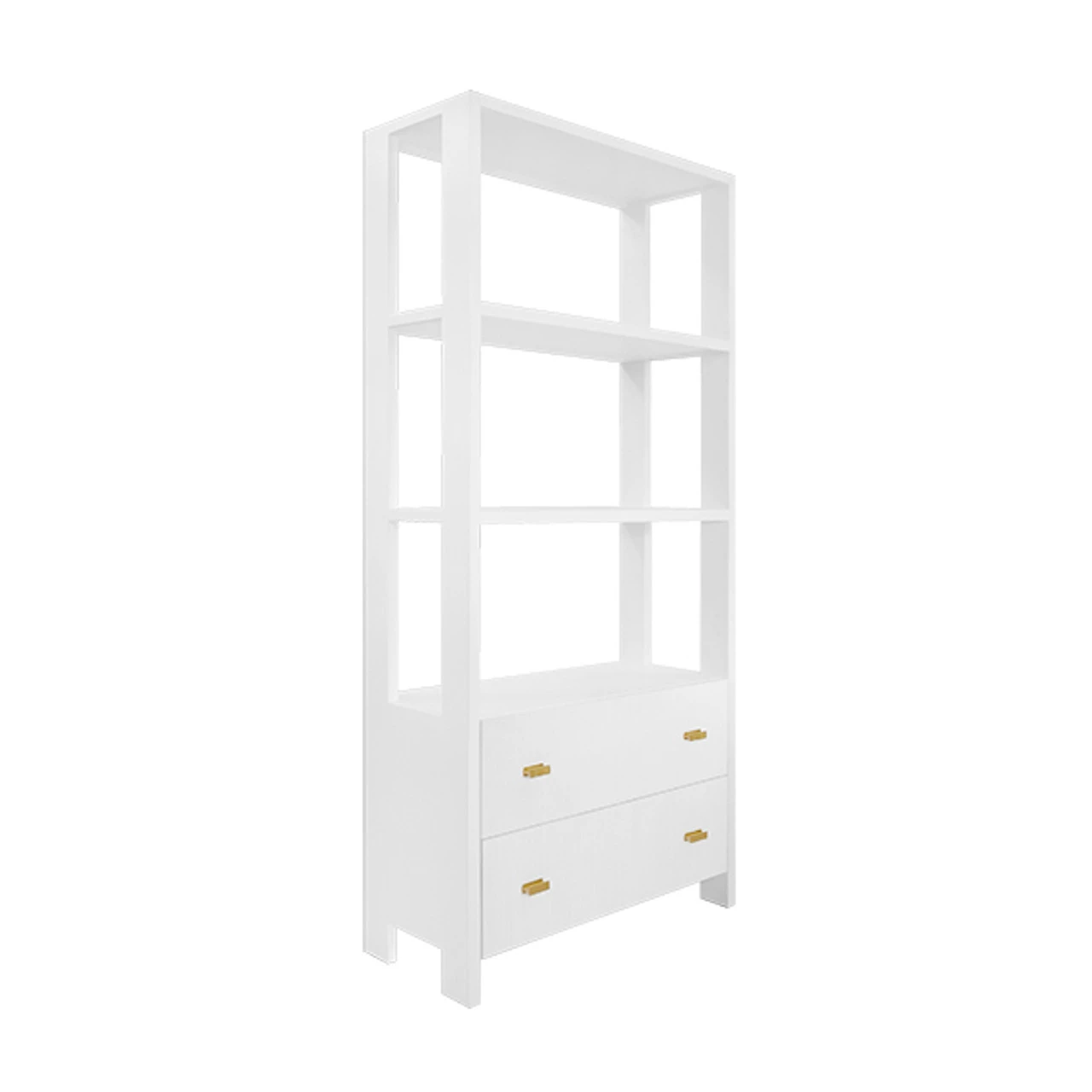 Worlds Away Two Drawer Etagere - Fluted Detail - Matte White Lacquer 7 Worlds Away Two Drawer Etagere - Fluted Detail - Matte White Lacquer - Image 7
