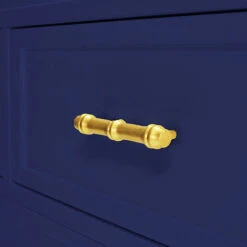 Worlds Away Four Dwr Chest W. Gold Lf Hdwr - Navy Lacquer -Worlds Away WA DECLAN NVY DETAIL 92754.1581110503 ni 65915.1707481689