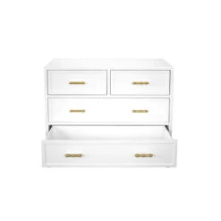 Worlds Away Four Dwr Chest W. Gold Lf Hdwr - White Lacquer 9 Worlds Away Four Dwr Chest W. Gold Lf Hdwr - White Lacquer -Worlds Away WA DECLAN WH OPEN 49885.1591646095 ni 69781.1707481690
