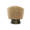 Worlds Away Swivel Chair W. Bronze Base - Camel Velvet