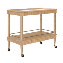 Worlds Away Classic Bar Cart - Fluted Detail - Natural Oak 11 Worlds Away Classic Bar Cart - Fluted Detail - Natural Oak -Worlds Away WA DUBLIN NO ANGLE 25096.1695066128 ni 74940.1707481695