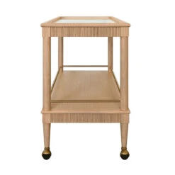 Worlds Away Classic Bar Cart - Fluted Detail - Natural Oak 13 Worlds Away Classic Bar Cart - Fluted Detail - Natural Oak -Worlds Away WA DUBLIN NO SIDE 59714.1695066123 ni 23920.1707481695