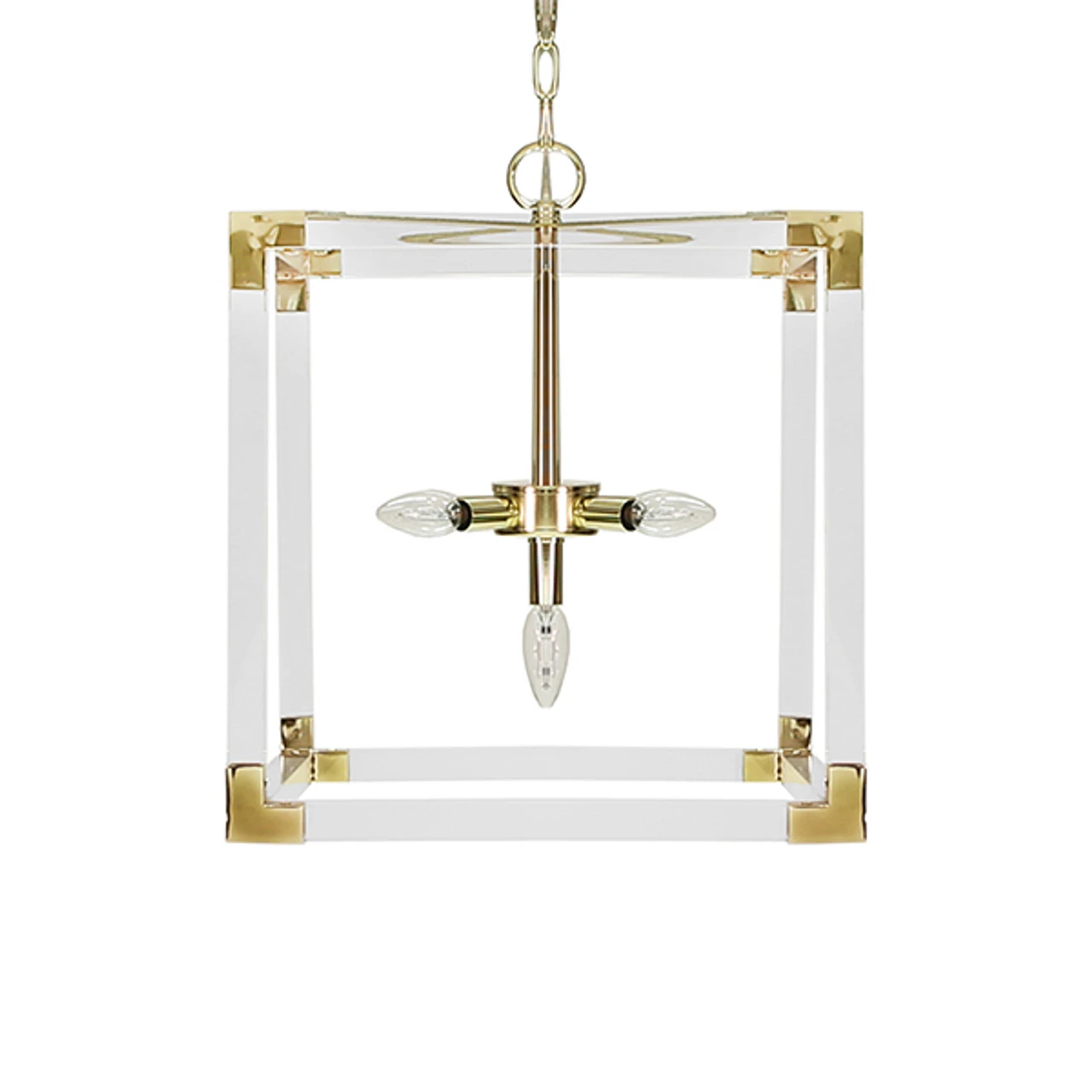 Worlds Away Eli Pendant - Acrylic/Brass Hardware 3 Worlds Away Eli Pendant - Acrylic/Brass Hardware - Image 3