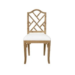 Worlds Away Fairfield Chair - Cerused Oak/Linen -Worlds Away WA FAIRFIELD CO 84395.1687541770 ni 47243.1707478899